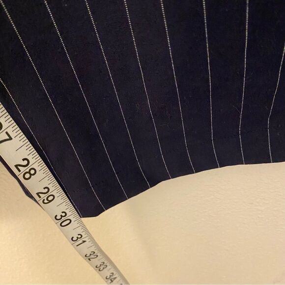 Wild Fable High-Rise Wide Leg Boxer slacks pants Trouser Navy Blue Pinstripe XXL - Picture 9 of 12